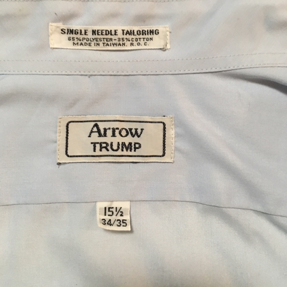 Arrow "Trump" Dress Shirt, Size 15.5 34/35